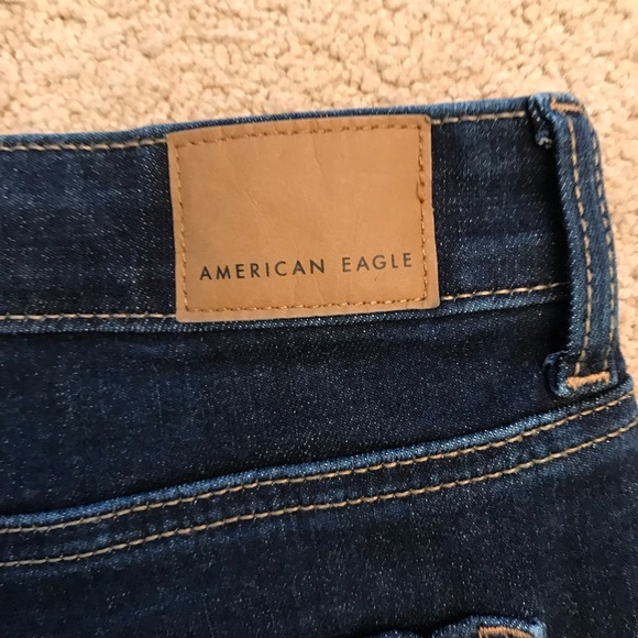 American Eagle Hi Rise Denim Shorts Cut Offs Altered Size 2 Next Level Stretch - Picture 2 of 16